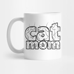 Cat Mom Black Hair Mug